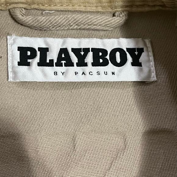 Playboy by Pacsun Mens Pumice Stone Denim Jacket Size Medium - Picture 5 of 14